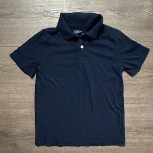 Cat & Jack Boys' Medium Short Sleeve Pique Uniform Polo Shirt Navy Blue